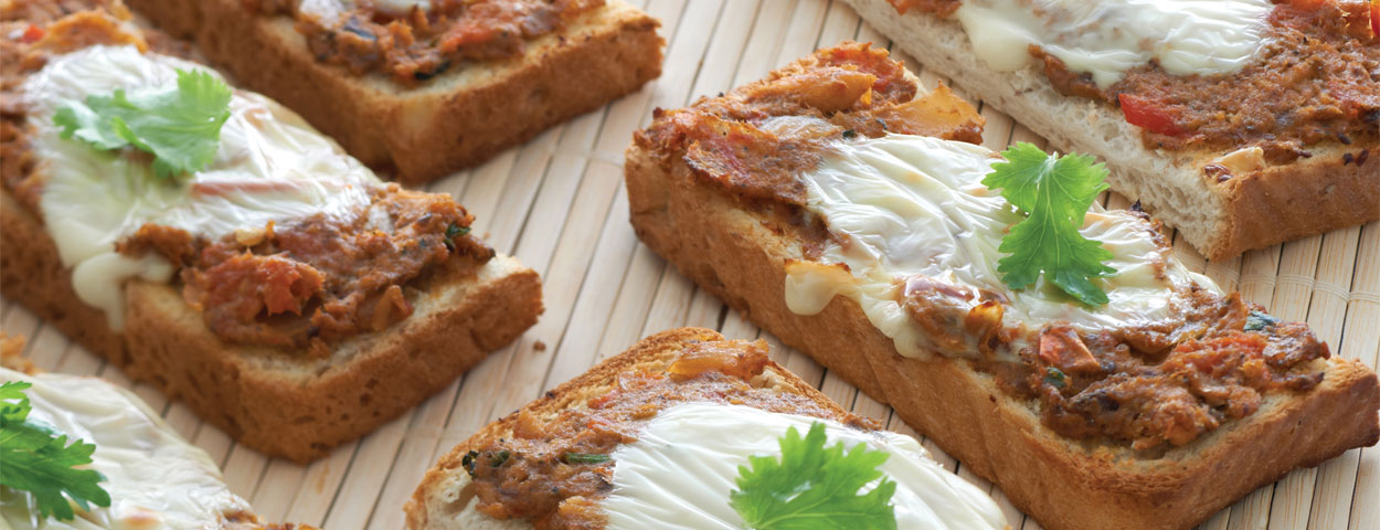 Cumin Tomatoes Sardines Toasts