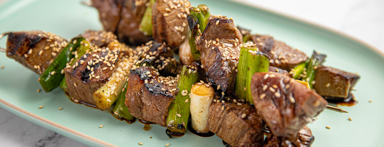 Honey Soy Beef Skewers