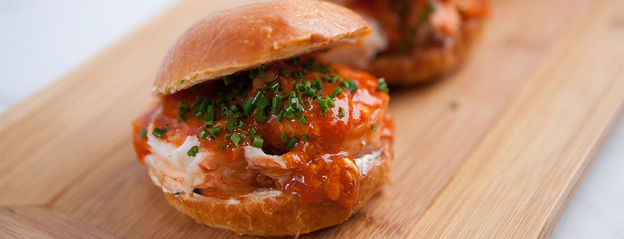 Lobster Roll With Singapore Chilli Sauce