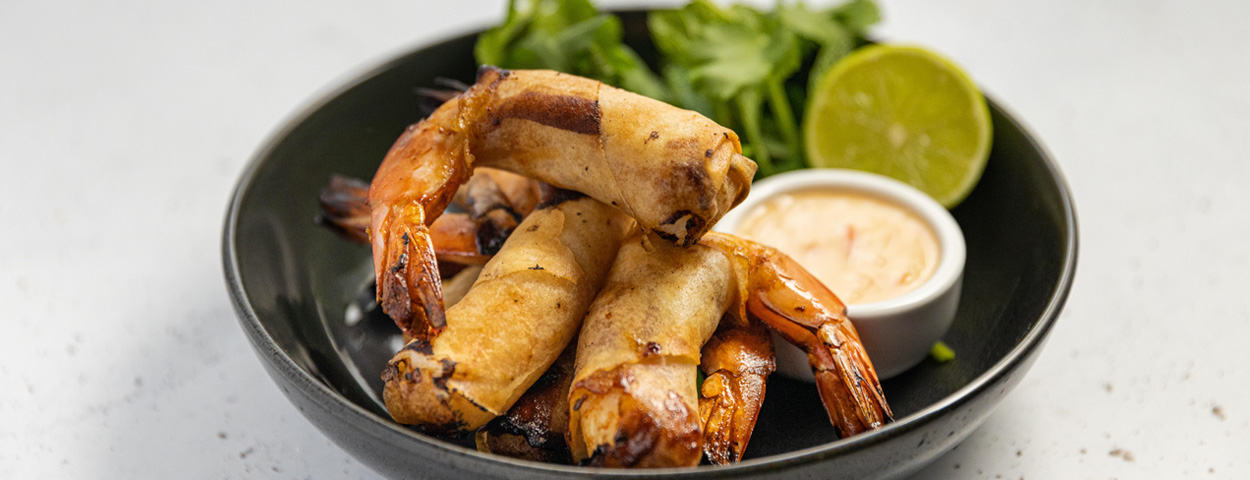 Prawn Spring Rolls with Sweet Chilli Lime Mayo