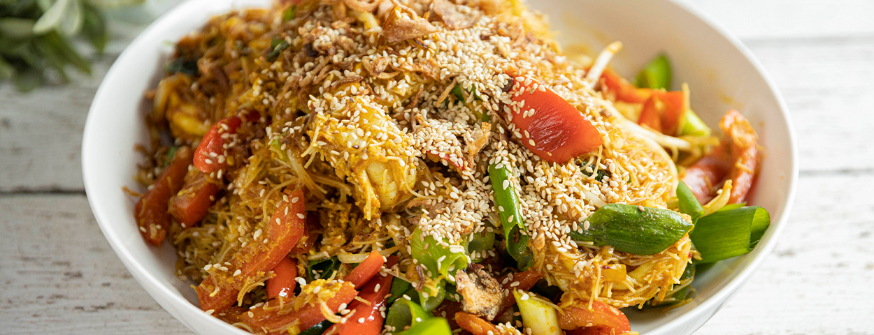 Singapore Fried Curry Noodles