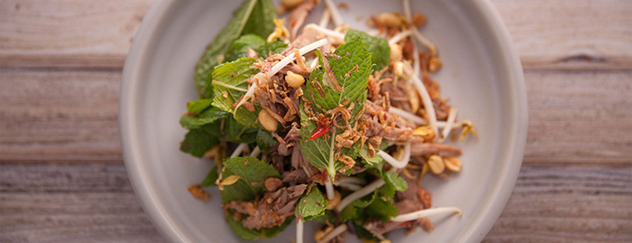 Slow Cooked Spiced Duck Salad
