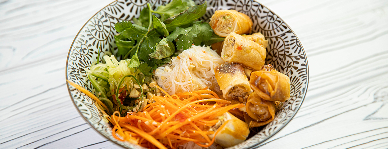 Spring Roll Noodle Salad (Bun Cha Gio)