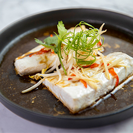 Soy and Sesame Steamed Fish