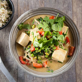 Tofu, Pea & Capsicum Curry
